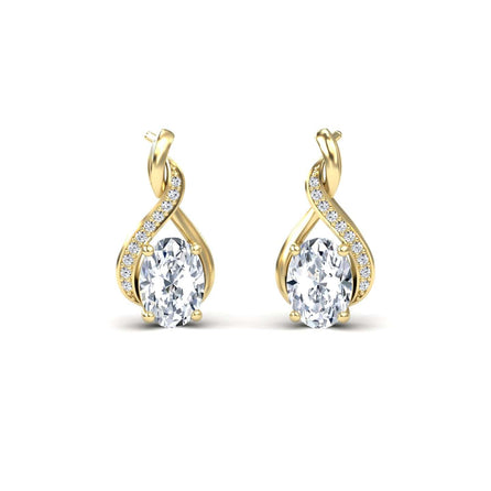 Lab Grown White Diamond Infinity Drop Earrings - Daniela