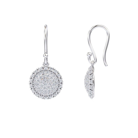 White Diamond Sphere Drop Earrings - Isla