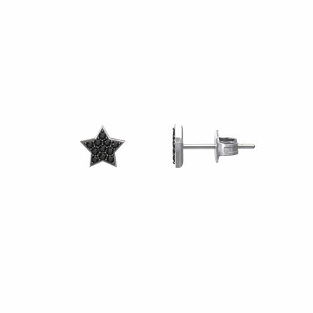 Black Diamond Celestial Sparkle Star Earrings - Nargis