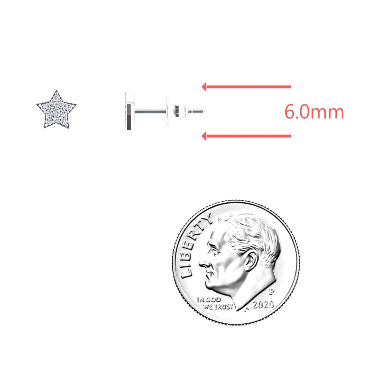 Diamond Celestial Sparkle Star Earrings - Nargis