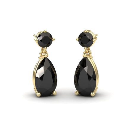 Black Onyx Drop Earrings - Emma