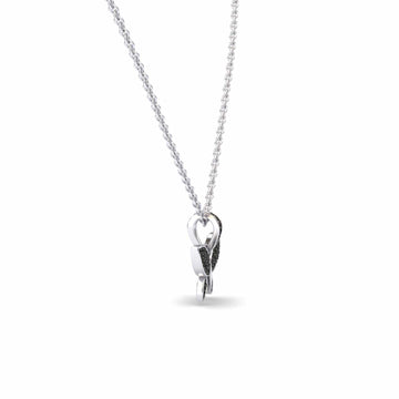 Black Diamond Pave Butterfly Necklace - Charlotte