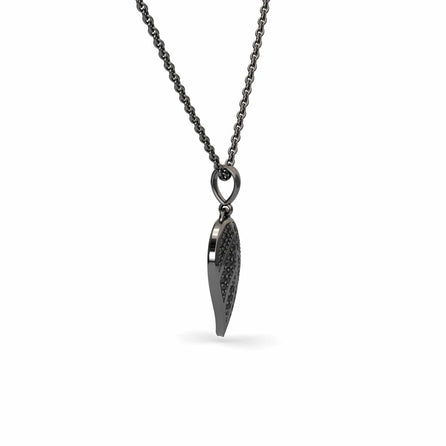 Black Diamond Leaf Necklace - Puja