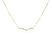 White Diamond Chevron Bar Necklace - Samara