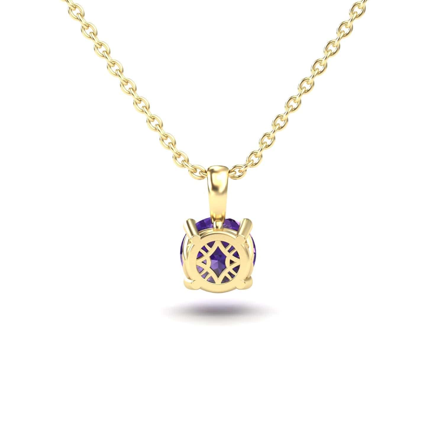 Amethyst Solitaire Necklace - Aaradhya