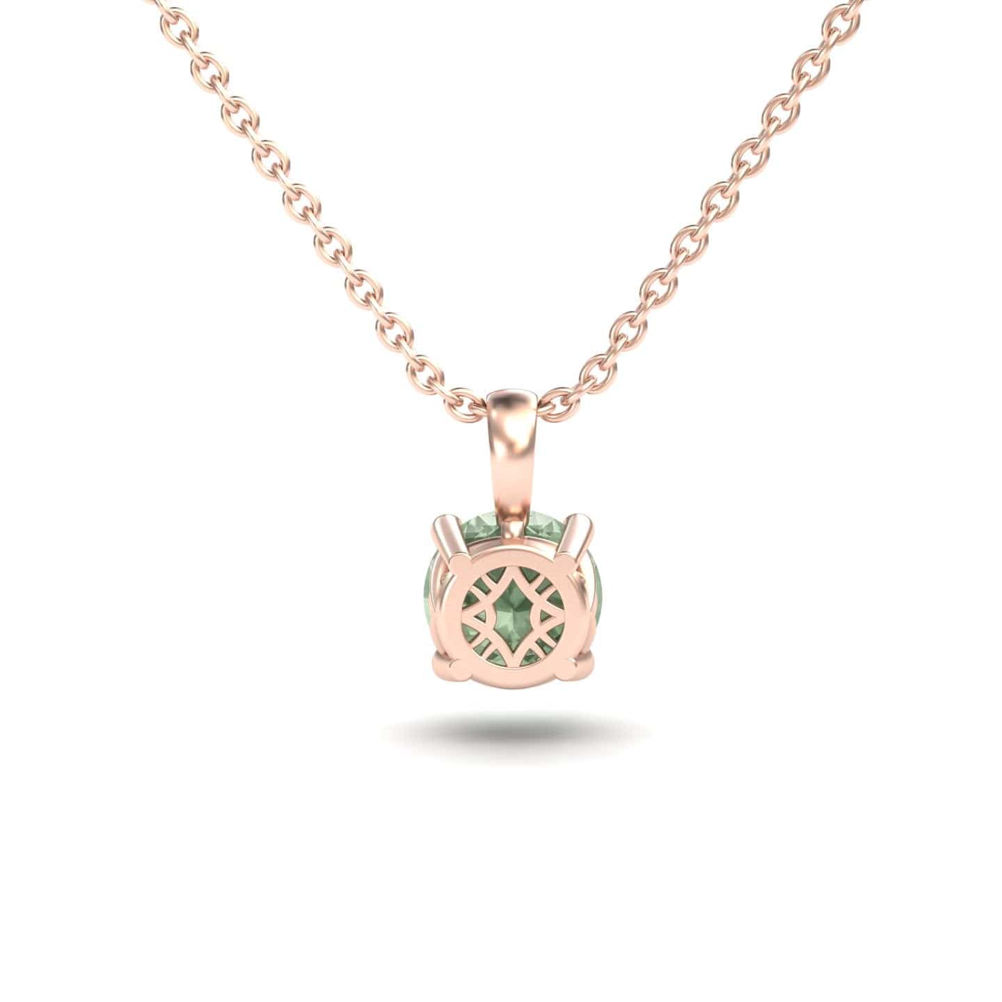 Green Amethyst Solitaire Necklace - Aaradhya