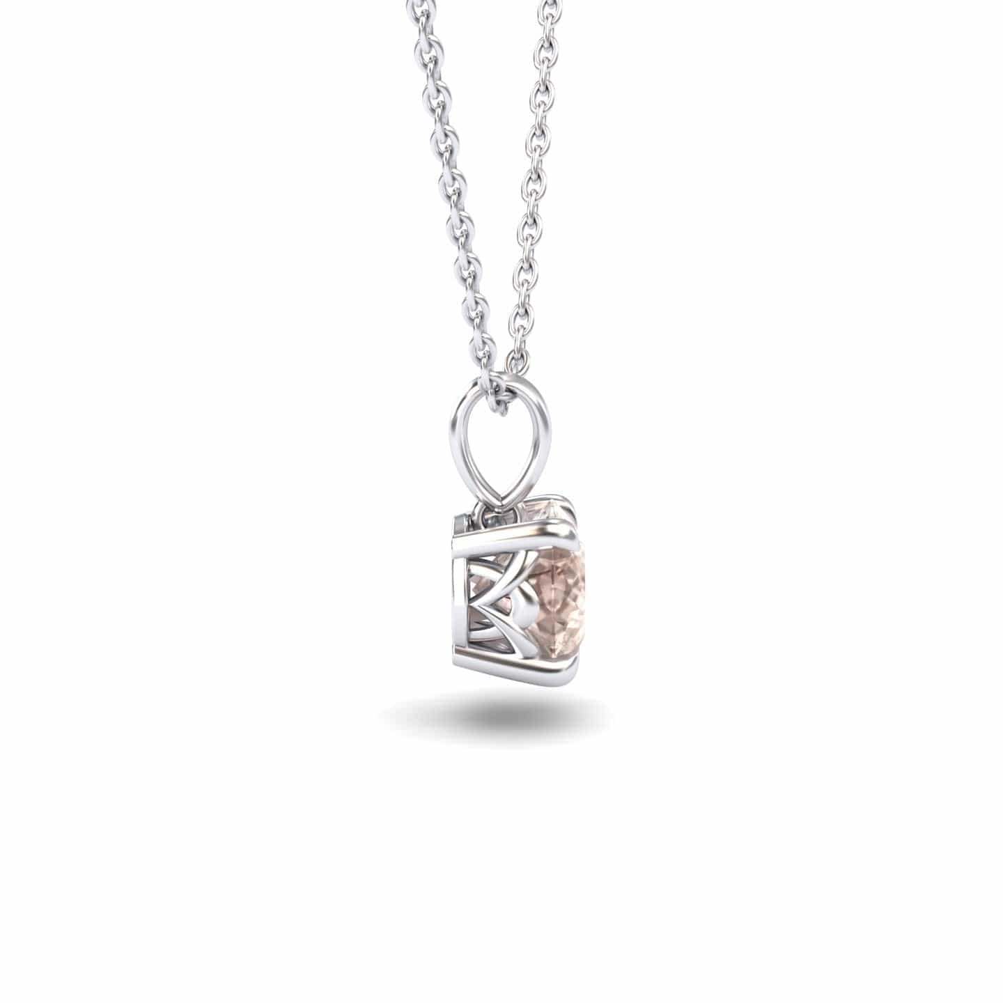 Morganite Solitaire Necklace - Aaradhya