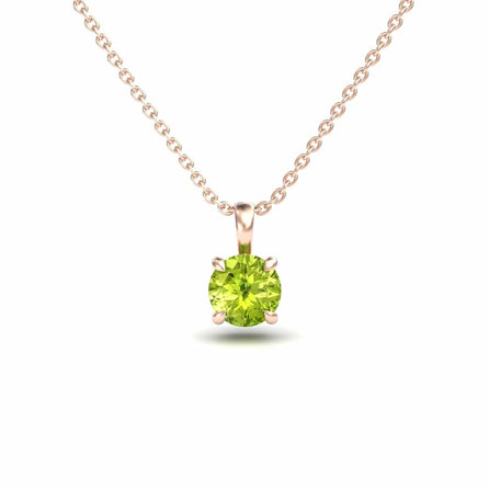 Peridot Solitaire Necklace - Aaradhya