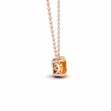 Citrine Solitaire Necklace - Breanna