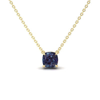 Lab Grown Alexandrite Solitaire Necklace - Breanna