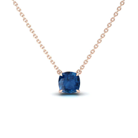 London Blue Topaz Solitaire Necklace - Breanna