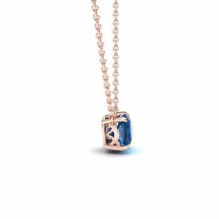London Blue Topaz Solitaire Necklace - Breanna