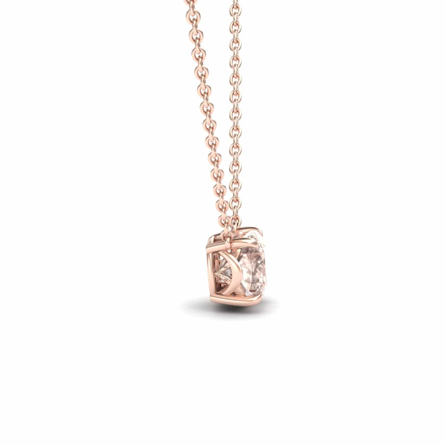 Morganite Solitaire Necklace - Breanna