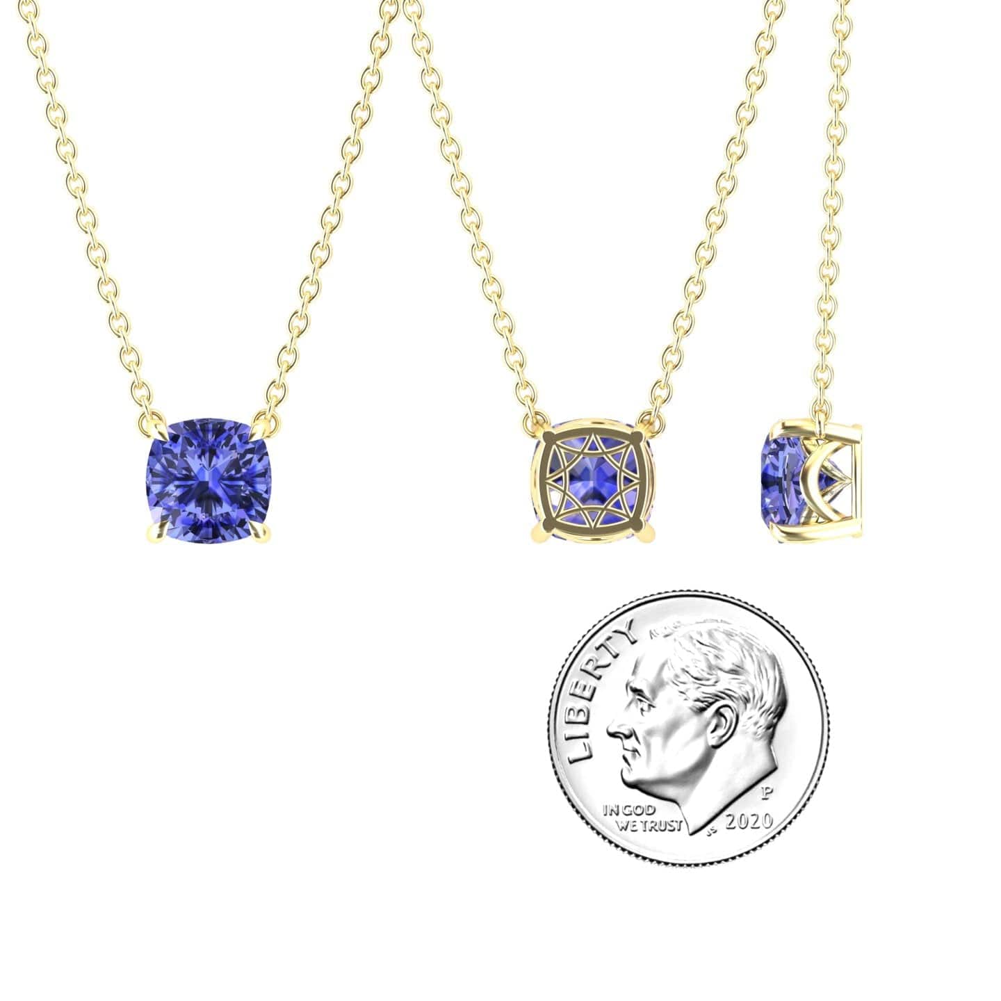 Tanzanite Solitaire Necklace - Breanna
