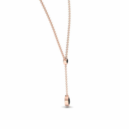 Black Diamond Elegant Drop Necklace - Daniela