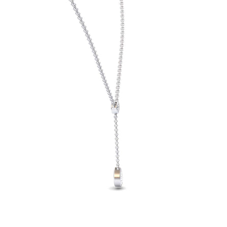 White Diamond Elegant Drop Necklace - Daniela