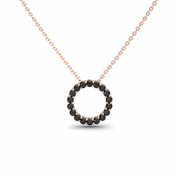 Black Diamond Circle Necklace - Ivanka