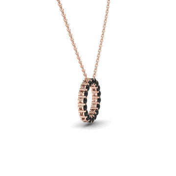 Black Diamond Circle Necklace - Ivanka