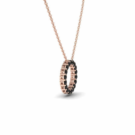 Black Diamond Circle Necklace - Ivanka