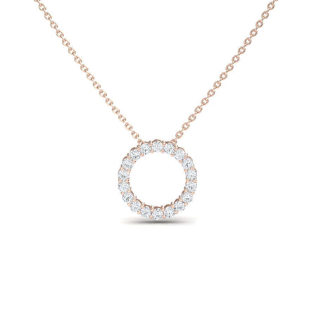 White Diamond Circle Necklace - Ivanka
