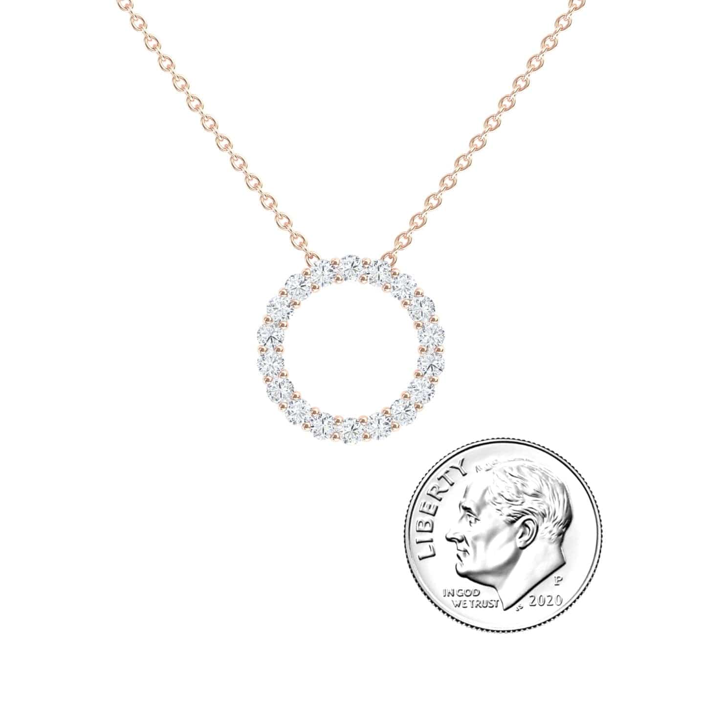 White Diamond Circle Necklace - Ivanka