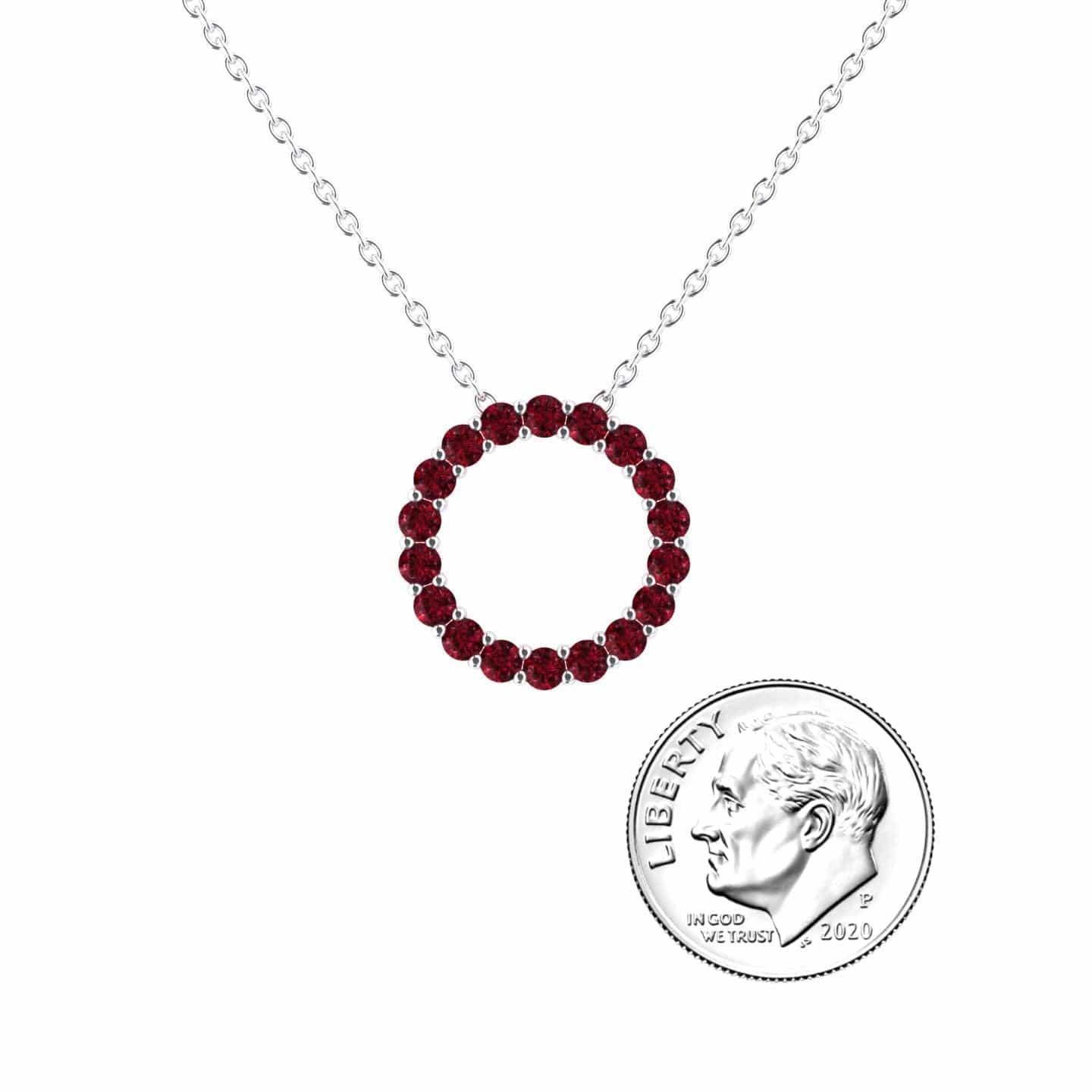 Ruby Circle Necklace - Ivanka