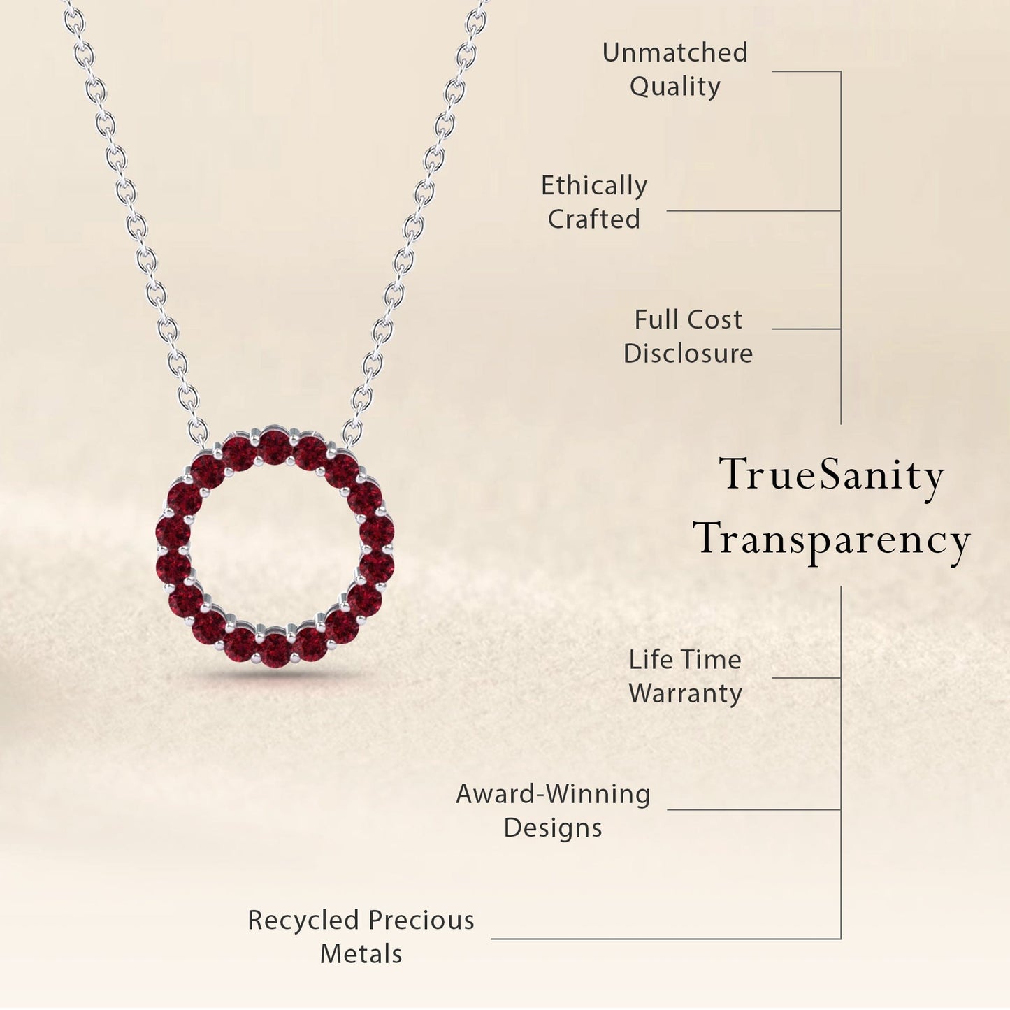 Ruby Circle Necklace - Ivanka
