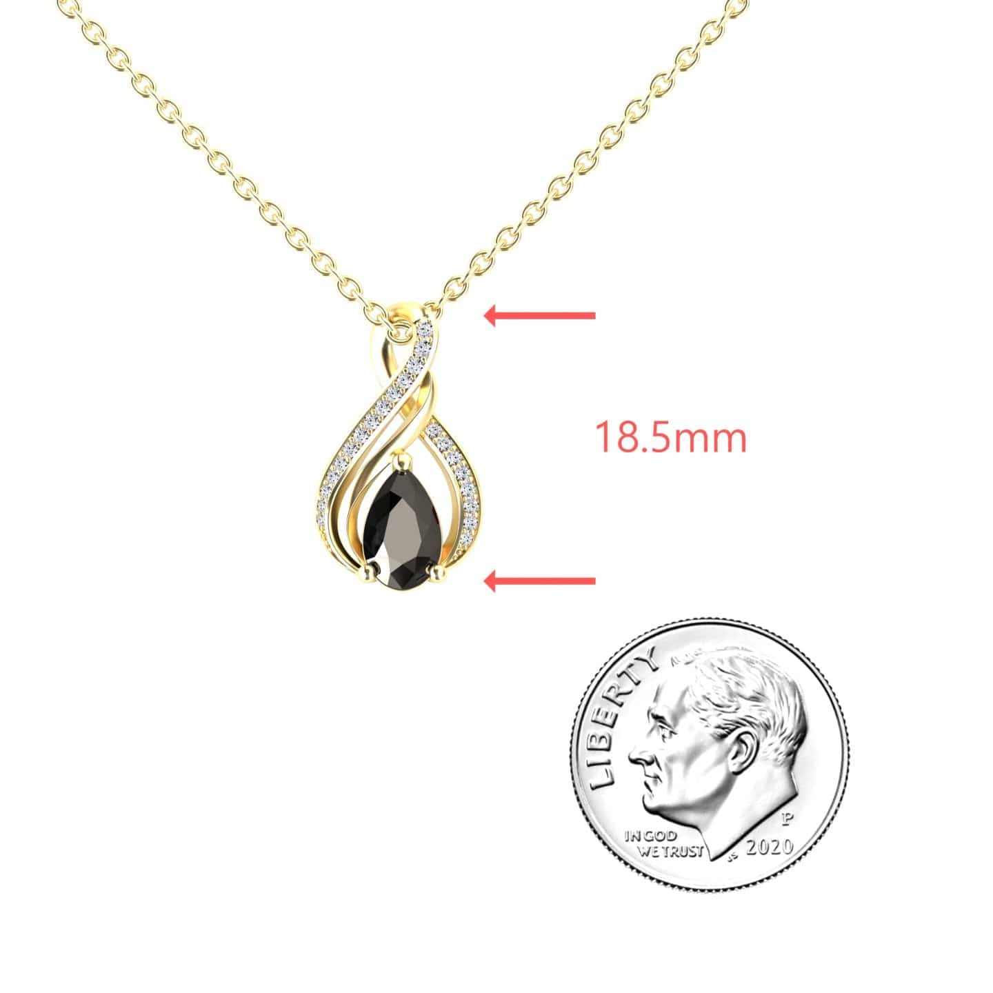 Black & White Diamond Infinity Twist Necklace - Maddison