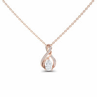 White Diamond Infinity Twist Necklace - Maddison
