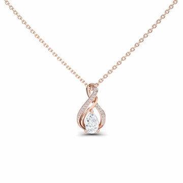 White Diamond Infinity Twist Necklace - Maddison