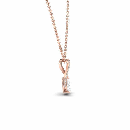 White Diamond Infinity Twist Necklace - Maddison