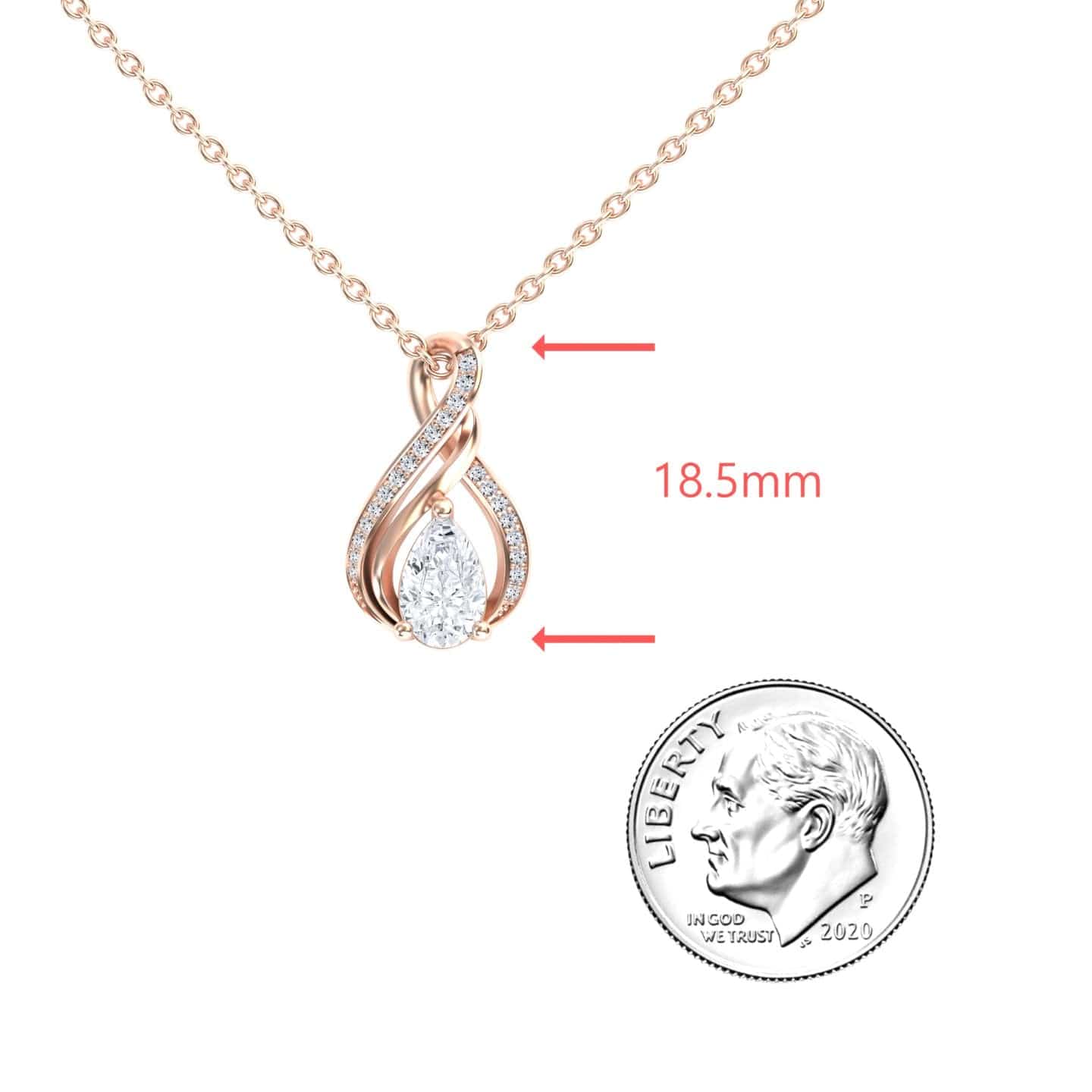 White Diamond Infinity Twist Necklace - Maddison