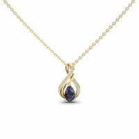 Lab Grown Alexandrite & Diamond Infinity Twist Necklace - Maddison