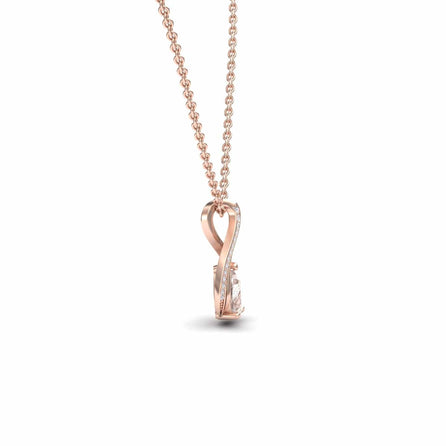 Morganite & Diamond Infinity Twist Necklace - Maddison