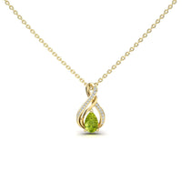 Peridot & Diamond Infinity Twist Necklace - Maddison