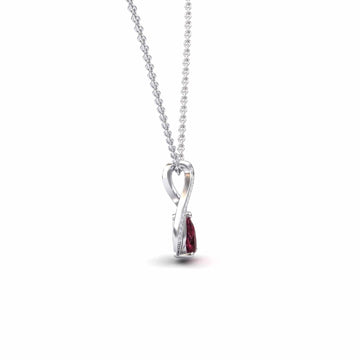 Rhodolite Garnet & Diamond Infinity Twist Necklace - Maddison