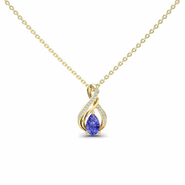 Tanzanite & Diamond Infinity Twist Necklace - Maddison
