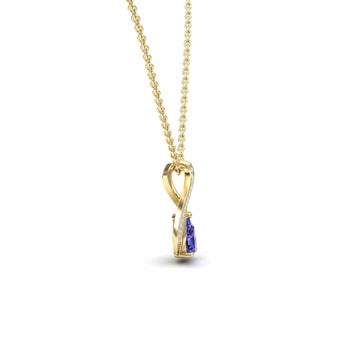 Tanzanite & Diamond Infinity Twist Necklace - Maddison