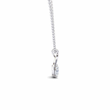 Lab Grown White Diamond Swirl Necklace - Natalia