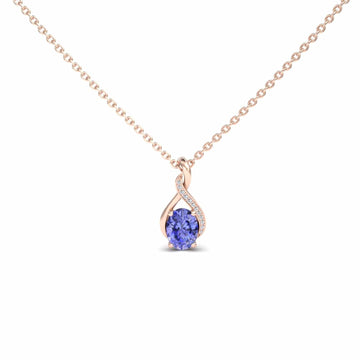 Tanzanite & Diamond Swirl Necklace - Natalia