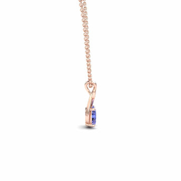 Tanzanite & Diamond Swirl Necklace - Natalia