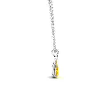 Yellow Sapphire & Diamond Swirl Necklace - Natalia