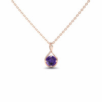 Amethyst Infinity Teardrop Necklace - Paulina