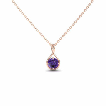 Amethyst Infinity Teardrop Necklace - Paulina