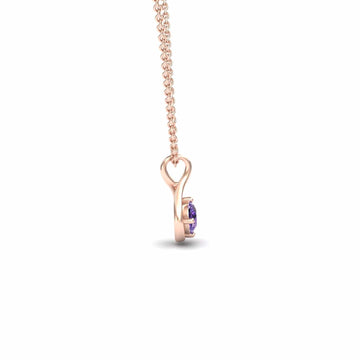 Amethyst Infinity Teardrop Necklace - Paulina