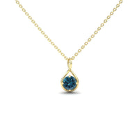 Blue Diamond Infinity Teardrop Necklace - Paulina