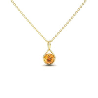 Citrine Infinity Teardrop Necklace - Paulina