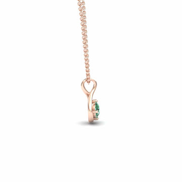 Green Diamond Infinity Teardrop Necklace - Paulina