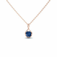 London Blue Topaz Infinity Teardrop Necklace - Paulina