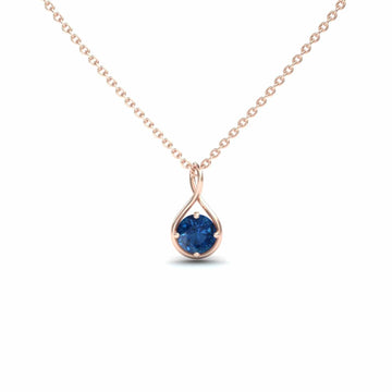 London Blue Topaz Infinity Teardrop Necklace - Paulina